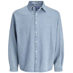 Jack & Jones Herren Freizeit Hemd JORNORREBRO DENIM SHIRT Comfort Fit - 12282775 Black Denim - L