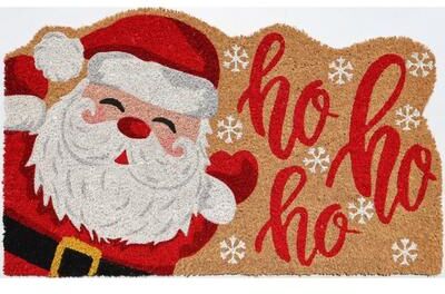 Imports Décor Ho Ho Ho Outdoor Coir Non Skid Doormat