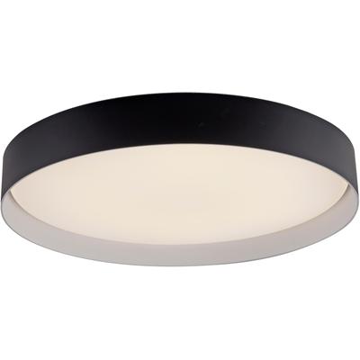 LED Deckenleuchte "TAVOLI", schwarz, 1, Ø 49cm H: 7,3cm, 1 Stk., SCHÖNER WOHNEN-KOLLEKTION, Leuchten, SCHÖNER WOHNEN Kollektion, CCT 2700-6500K, IR-Fernbedienung, Dimmbar, LED Deckenleuchte