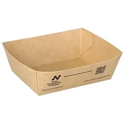 160 Snacktrays, Pappe `NOTPLA` 3,5 cm x 7 cm x 9 cm braun