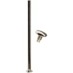 100 Buchschrauben, vernickelt Hülse glatt, Schraube geschlitzt | 150 mm, Metall, silber