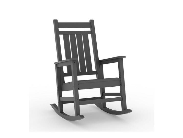 GarveeMore Schaukelstuhl Outdoor Schaukelstuhl aus HDPE Poly-Rattan wetterfest und pflegeleicht