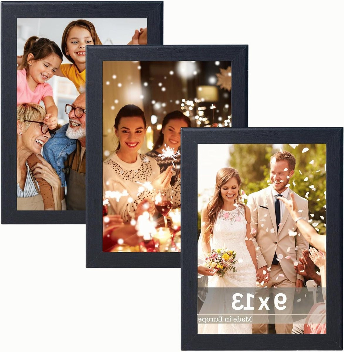 Fotolijst Set Zwart - Muurdecoratie - 9x13 cm
