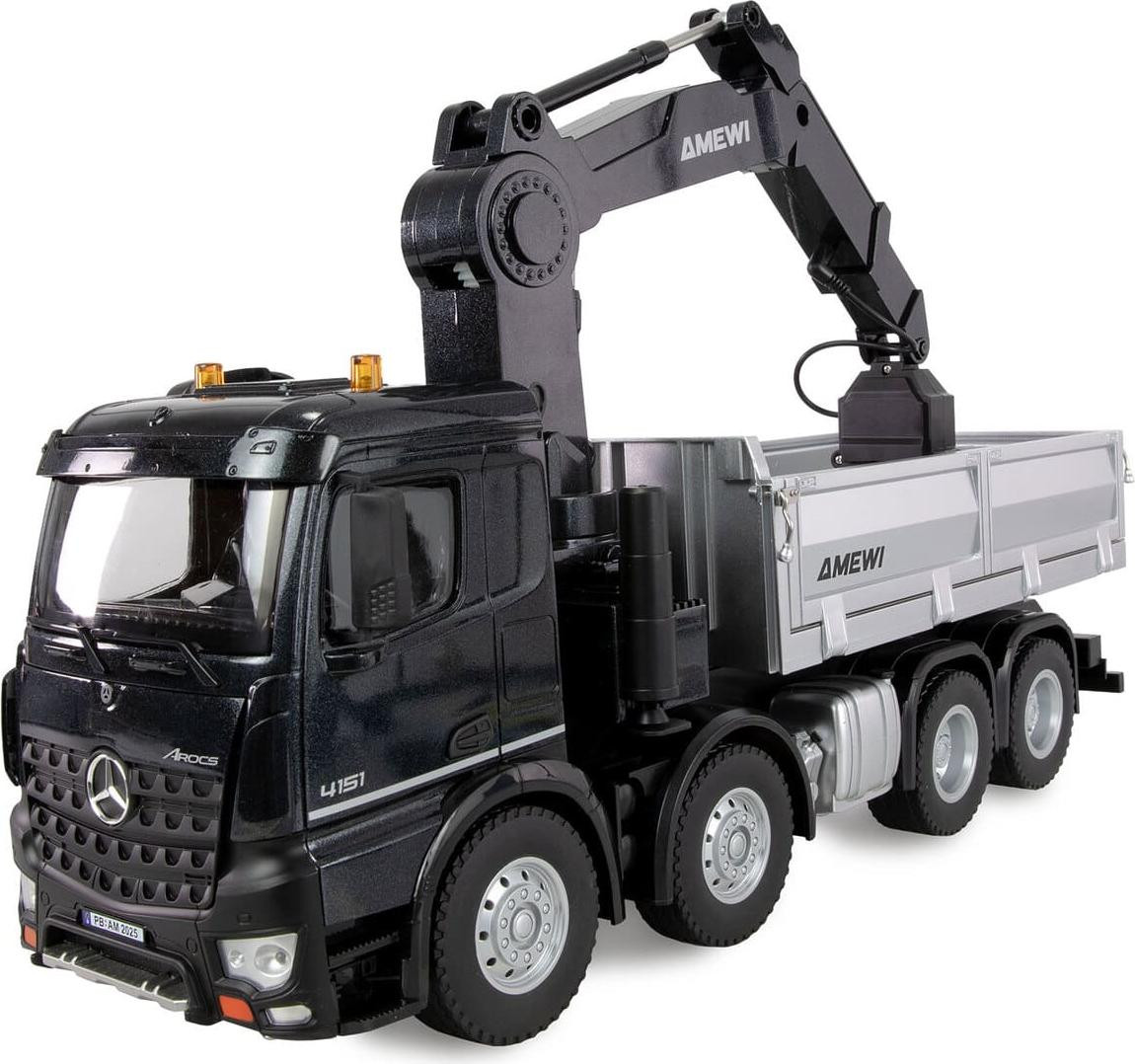 AMEWI Mercedes Arocs Kranwagen met Kipper 8x4/4 4WD 1:18 RTR