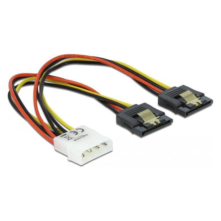 Delock Molex Stecker - 2x SATA Stromadapter (20 cm, SATA) (85237)