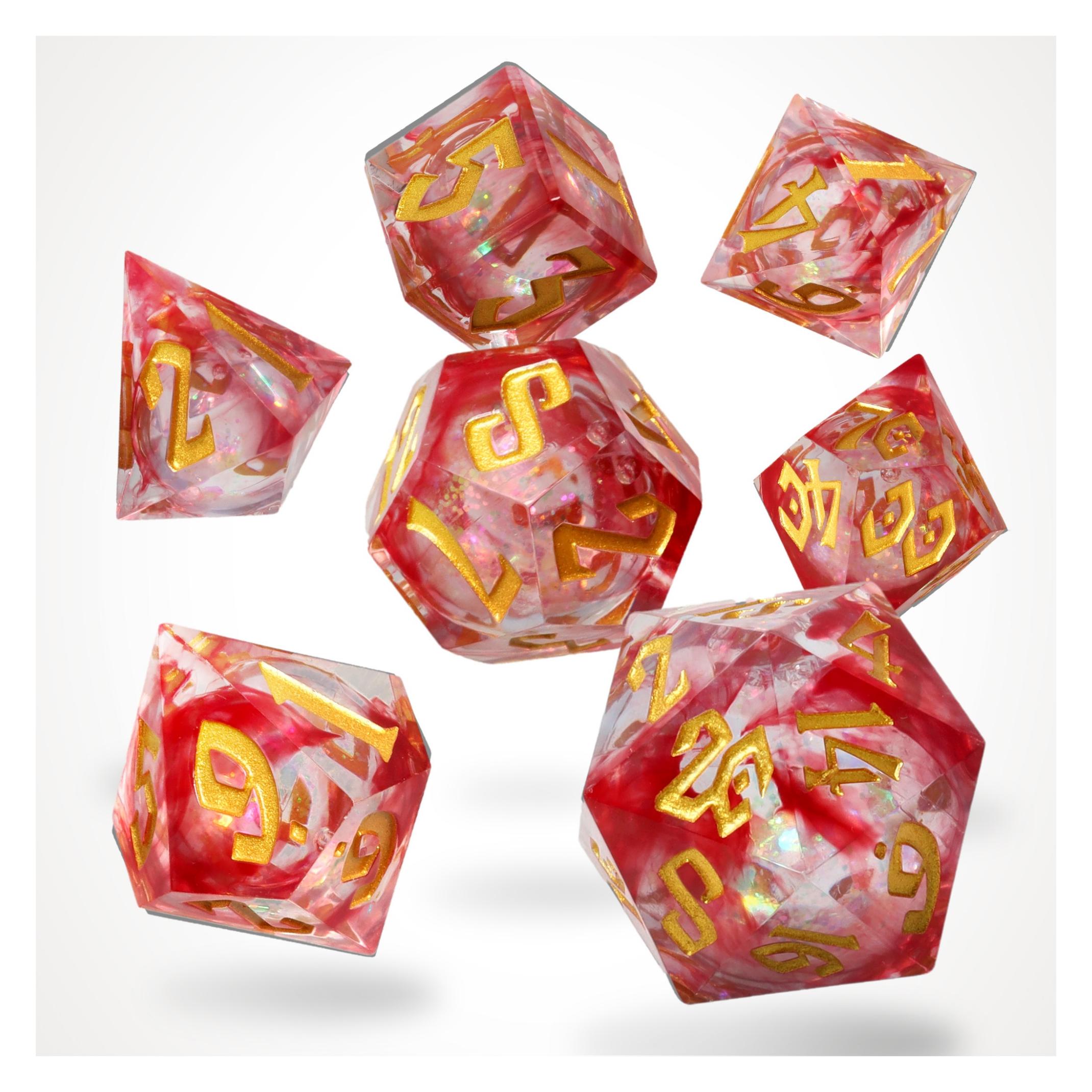 Glass Staff Bloodstone Relics Liquid Core RPG Dice Set (70382358)
