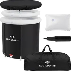 EISBAD Ø80 cm 350L Schwarz-Weiß aus Oxford-Gewebe
