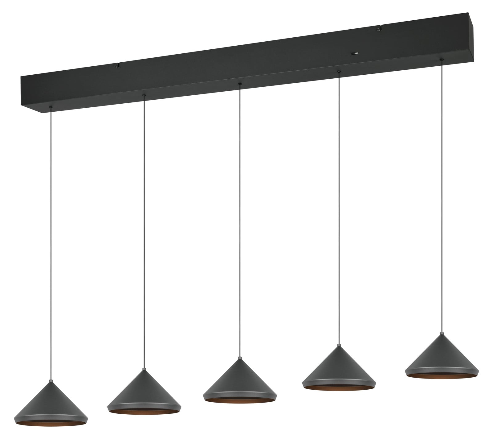 Trio Laguna 5-lichts hanglamp zwart