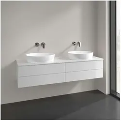 Villeroy und Boch Antao Waschtisch-Unterschrank K28050GF 4 Auszüge, 1600 x 360 x 500 mm, Front ohne Struktur, Glossy White Lacquer / Glossy White Lacquer