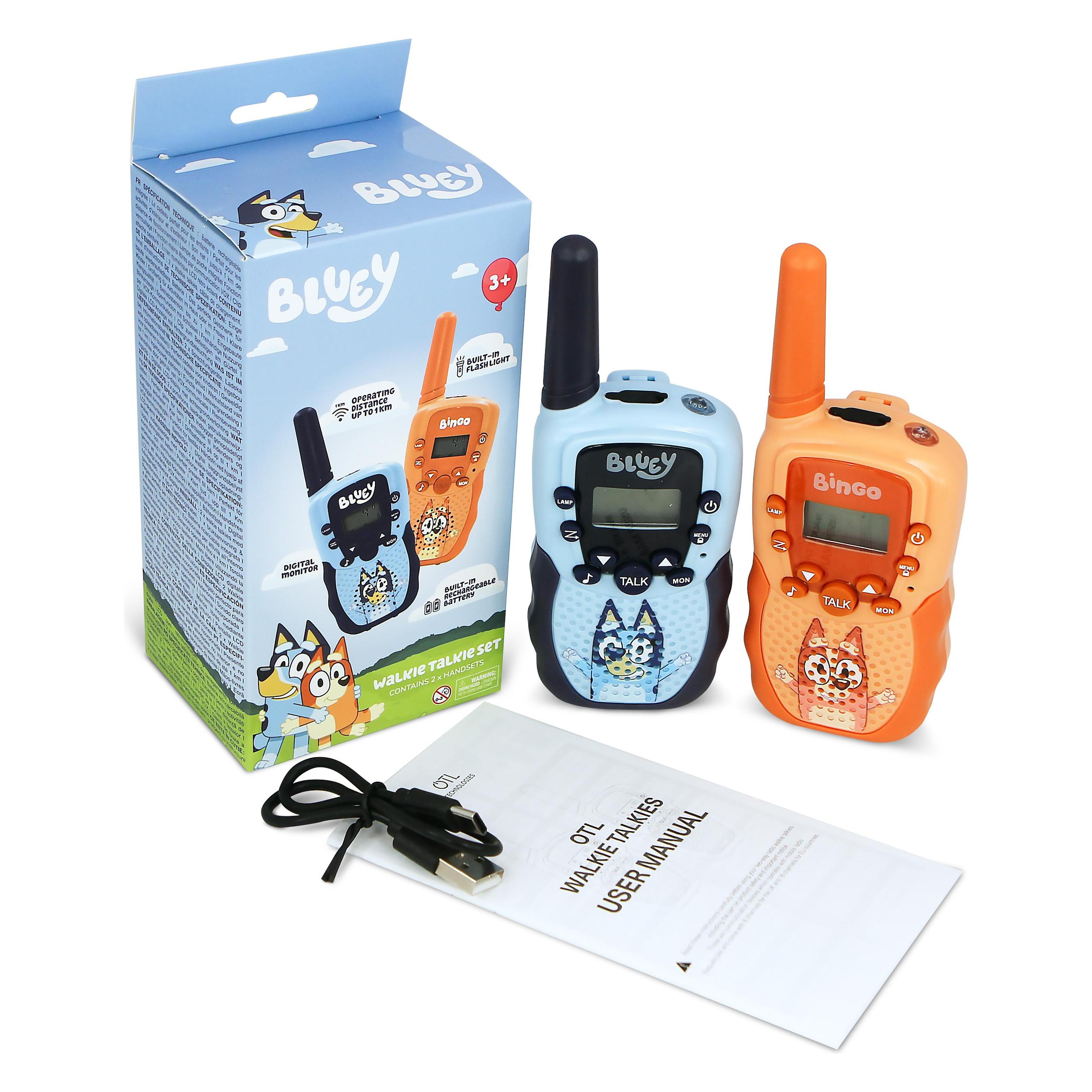 OTL Kinder Walkie-Talkies mit 1 Km Reichweite, lange Spielzeit mit starken Li-Ion Akkus, Offizielles (1 km) (604239)
