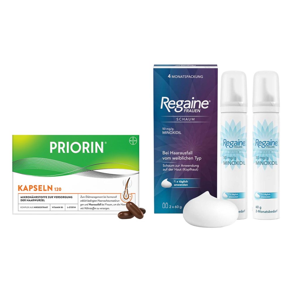 Priorin Kapseln + Regaine Frauen Schaum 08100575