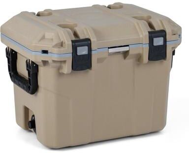 Costway Ultra-Light Injection Molded Cooler 53 QT Hard Ice Chest-Coffee