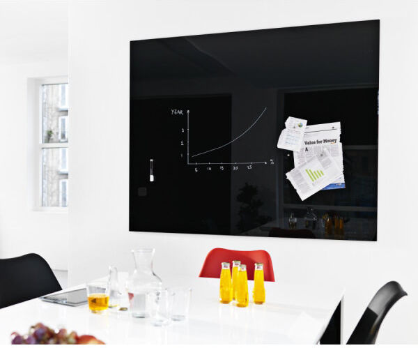 Naga Glassboard Magnetisk Glastavle 120x150cm Sort