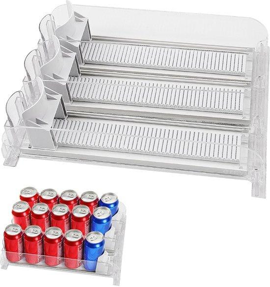 Benza Ibenzoa Koelkastorganizer voor blikken en flessen, verstelbaar, ABS, B: 31 cm, D: 25 cm, H: 8 cm
