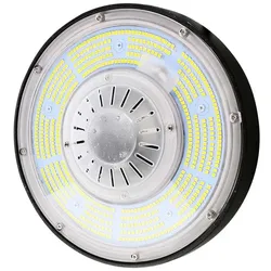 LED Deckenleuchte Werkstattstrahler Dimmbar Schwarz IP65 Aluminium D 30,5 cm