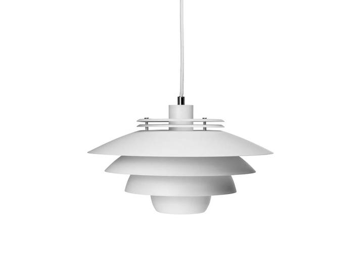 Suspension en métal blanc mat