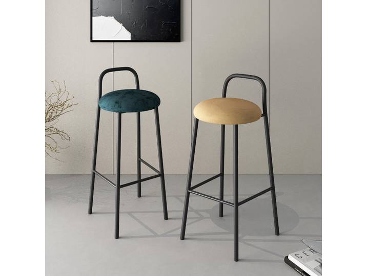 Chaise de Bar moderne simple tabouret rond chaise haute chaise de bar ktv caissier réception peut être empilé tabouret de bar domestique