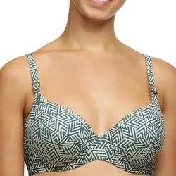 Femilet Aztec Java Sustainable UW Bikini Bra Grün gemustert Polyamid F 80 Damen