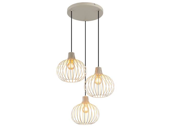 Design hanglamp Mateo 3-lichts rond crème Globo - 33379319