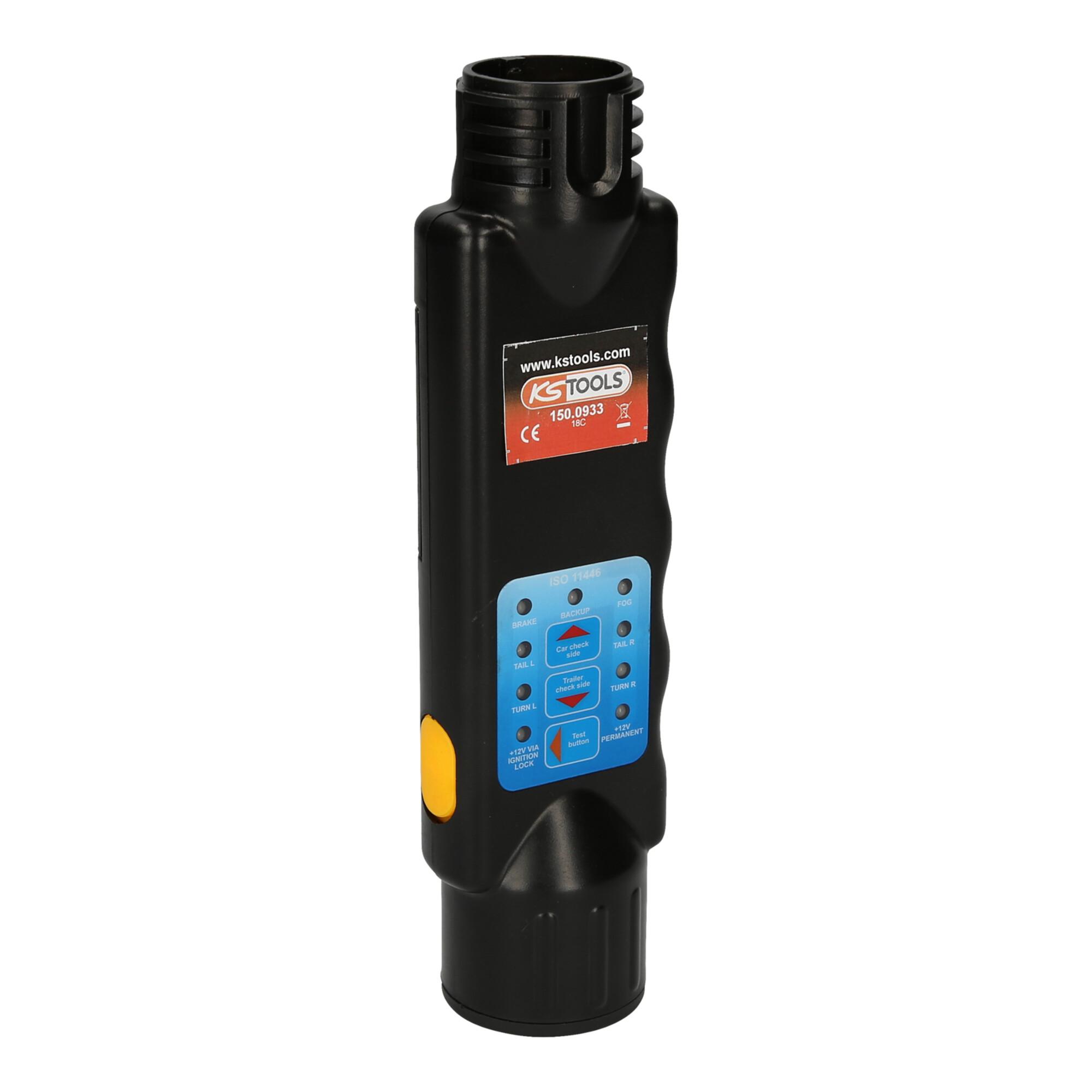 KS Tools 12V Zugwagentester / Prüfgerät für Anhängersteckdosen 13-polig (150.0933)