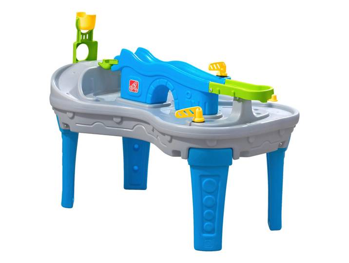Spieltisch Fahren UND Rollen, Blau, Grau, Orange, Kunststoff, 90x69x58 cm, unisex, EN 71, Freizeit & Co, Outdoor-Spielzeug, Wasserspielzeug