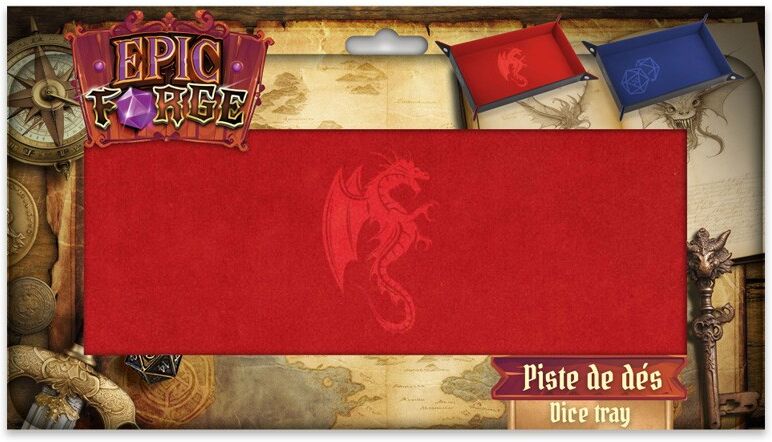 Rio Couloir de Dés Dragon Rouge Cuir et Velours 20 x 40 cm