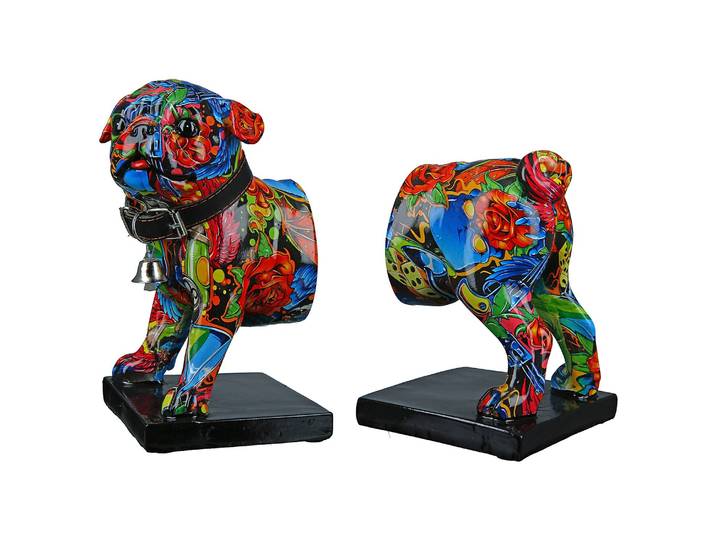 Serre-livres street art Carlin 23 x 20 x 12cm Multicolore/Multicolore