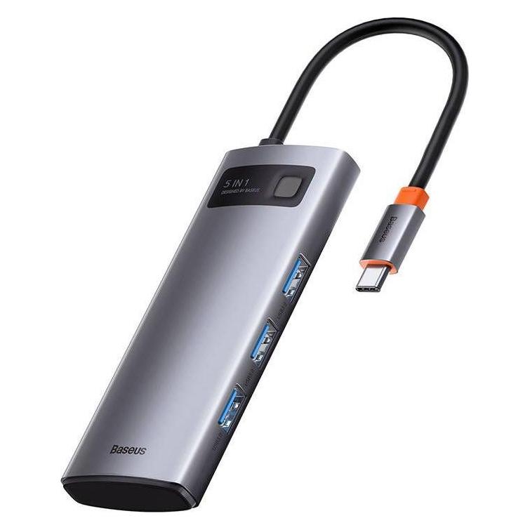 Baseus Metal Gelam Series (USB-C, 5 Ports) (CAHUB-CX0G)
