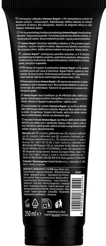 Syoss Après-shampoing intensif Repair 250 ml