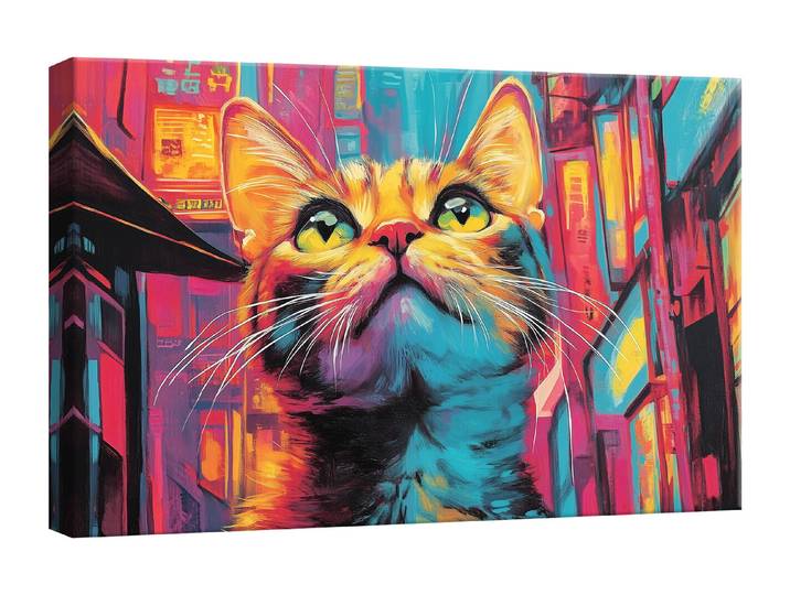 Wandbild 30x45 Color Cat