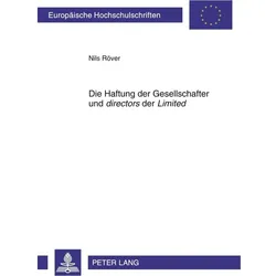 Die Haftung der Gesellschafter und 'directors' der 'Limited', Fachbücher von Nils Röver