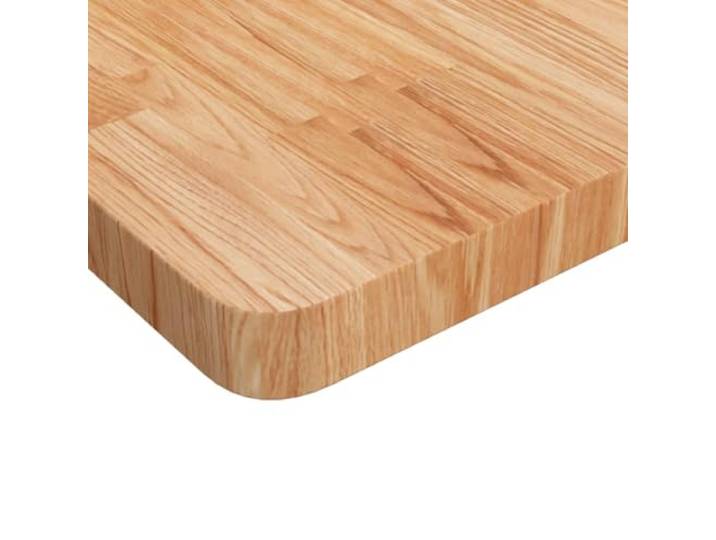 KTHLBRH Quadratische Tischplatte Eiche 90 x 90 x 4 cm hellbraun Massivholz, gebrauchsfertig, lackierte Oberfläche, für Restaurants und Bars, rustikales Design
