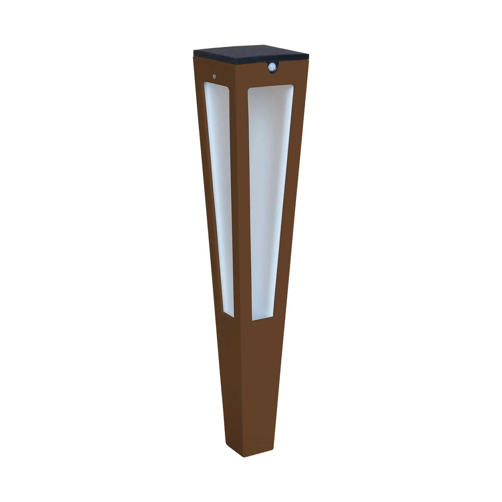 Les Jardins LED zonne-energiefakkel Tinka met sensor, bruin, Hoogte: 62 cm