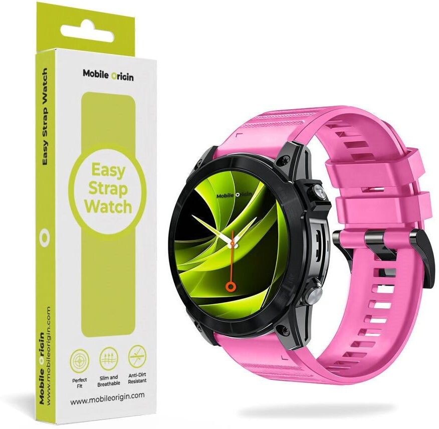 Mobile Origin Universal Garmin Silikonerem (22mm QuickFit) - Lyserød