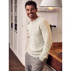 engbers Herren Pullover Rundhals Gelb regular gemustert Rundhals - 4XL