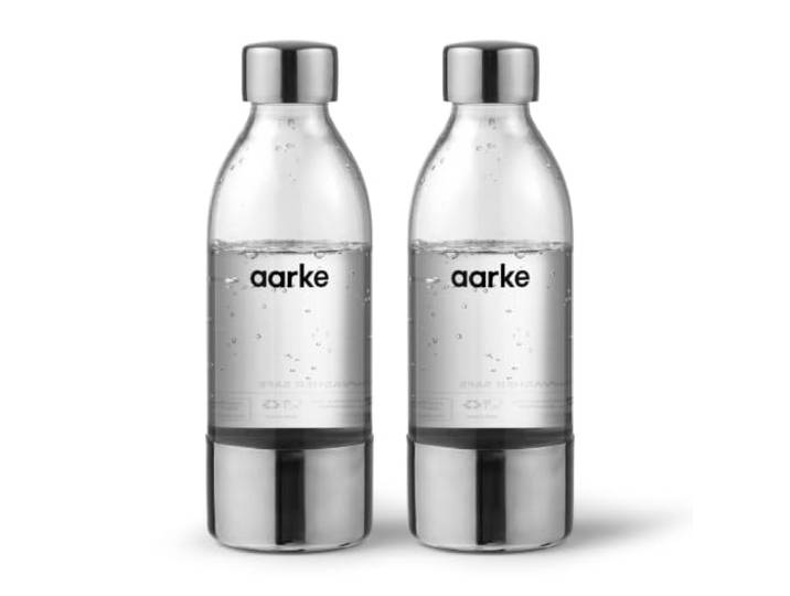aarke Pack de 2 Bouteilles Petite pour Machine à Soda Carbonator 3\, sans BPA\, détails en Acier (450 ml)