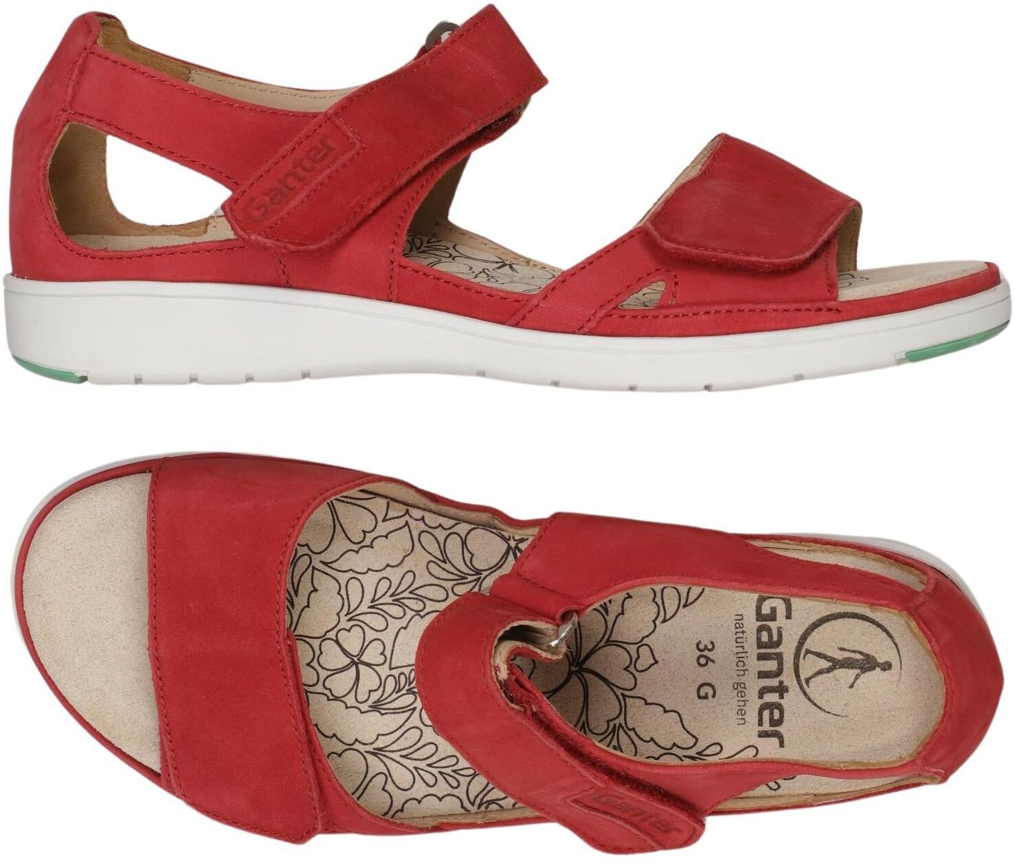 Ganter Damen Sandalen, Rot, Gr. EU 36, Leder - Second Hand