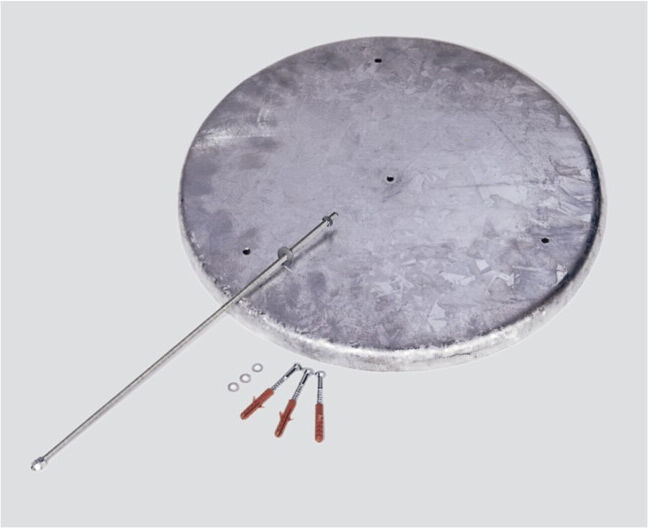 VAR Pied rond pour cendrier sur pied en plastique, galvanisé à chaud (3321)