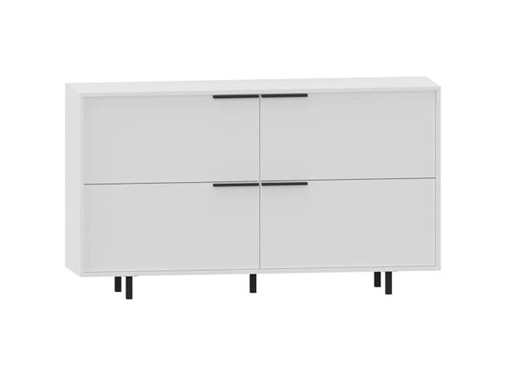 Alberto Sideboard mit 4 Klappen in Weiß
