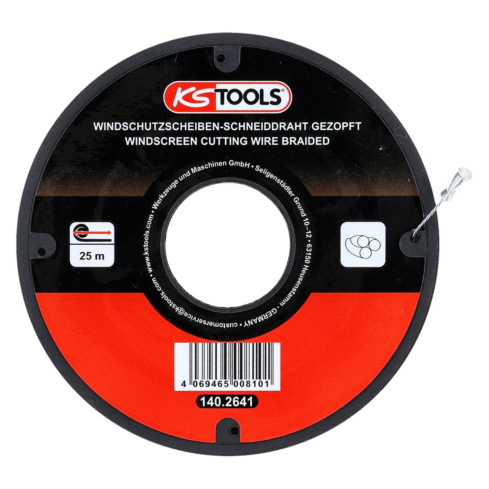 KS Tools Scheiben-Schneiddraht, gezopft, 25 m (140.2641)