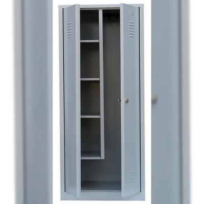 Lüllmann® Geräteschrank, 2 Abteile, 1800 x 800 x500 mm, lichtgrau