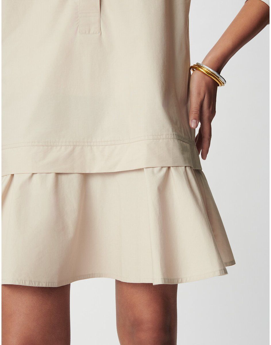 IKKS Robe courte manches courtes évasée col chemise