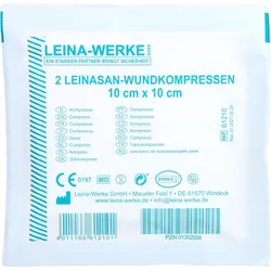 Leina Wundkompressen 10x10cm Steril 2 ST