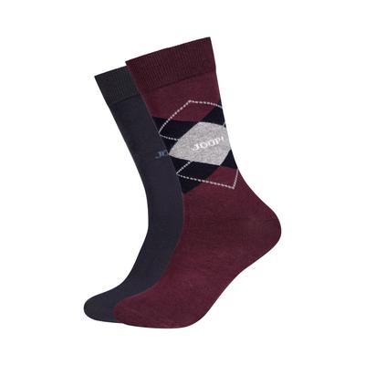 Socken JOOP "premium essentials", Herren, Gr. 43-46, bunt (portwine), Baumwolle, Elasthan, Polyamid, unifarben, Socken Socken, Premium Qualität, verstärkte Ferse, verstärkte Zehen, Argyle Design