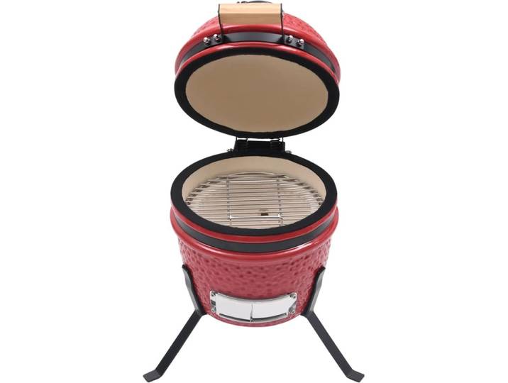 vidaXL 2-in-1 Kamado-Grill Smoker Céramique 56 cm Rot