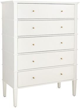 Grace 5-Drawer Tall Dresser - Soft White - Ballard Designs