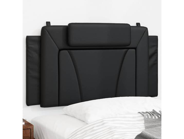 vidaXL Kopfteilkissen Viana Schwarz 100 cm Kunstleder