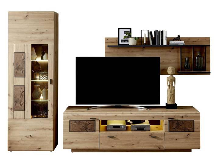 Livetastic Wandkombination MADERA II, Eiche Artisan, Holznachbildung