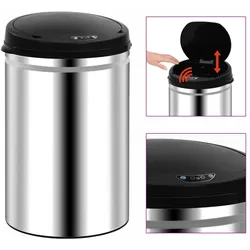 vidaXL Automatischer Sensor-Mülleimer 30 L Edelstahl