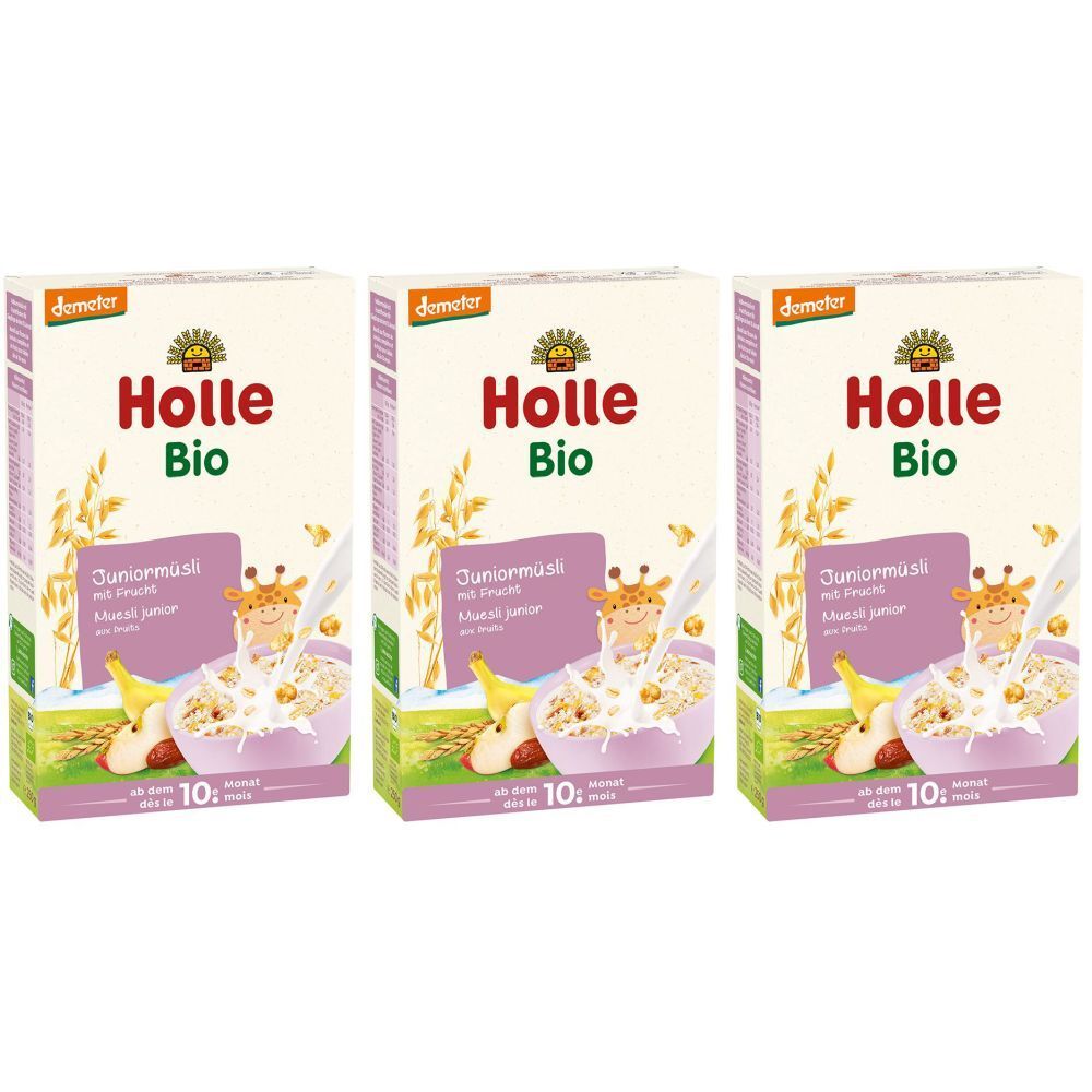 Holle Bio-Juniormüsli Mehrkorn mit Frucht 250 g 3x250 Brei